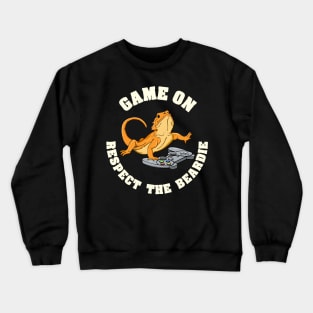 Bearded Dragon Headphones Video Game Crewneck Sweatshirt